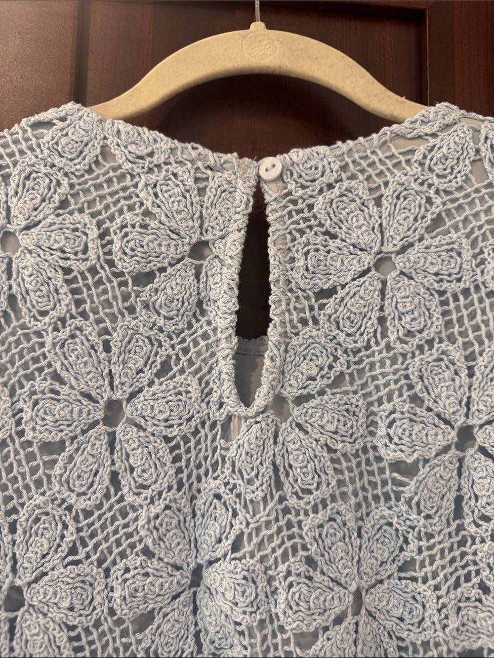 Tuckernuck Light Blue Lace Crochet Mini Dress - Picture 5 of 7